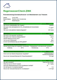 Zn-RATE Ergebnisbericht, Seite 1_Objektdatenübersicht